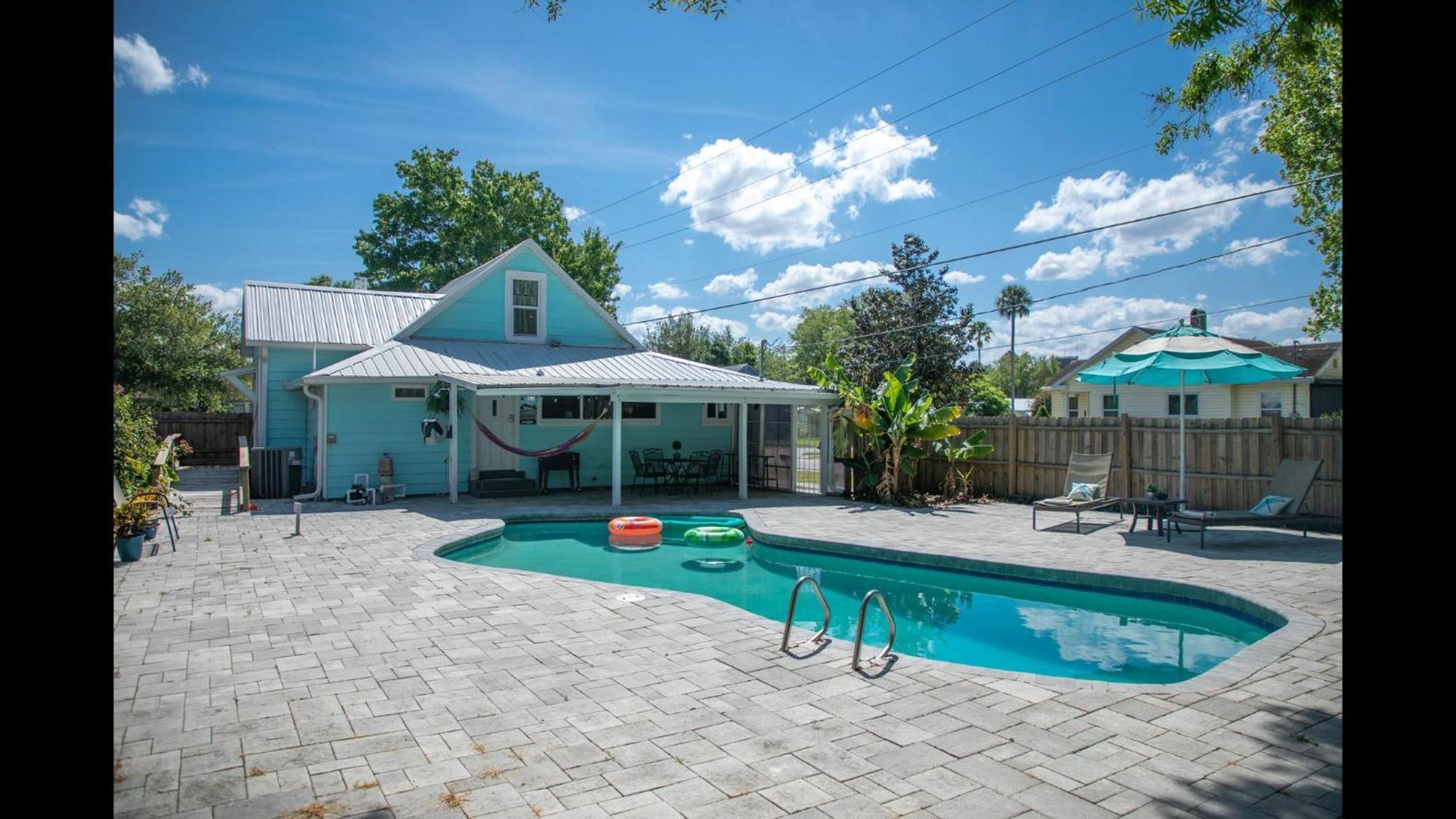 Family Home W Private Pool Yard Only 24 Mi To Disney 圣克卢 外观 照片
